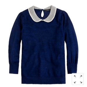 J. Crew navy Peter Pan Collar Sweater